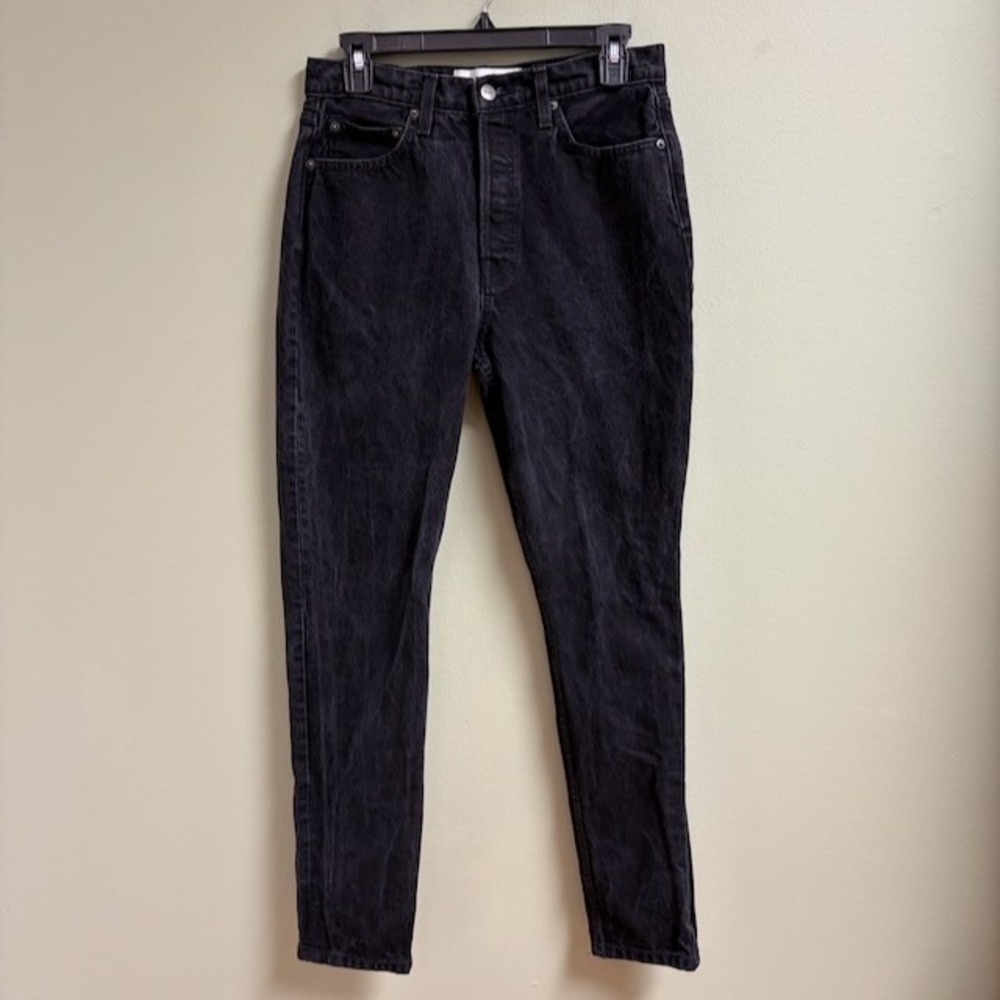 Reformation Melissa High & Skinny Womens Denim Jeans Size 29 Black Button Fly